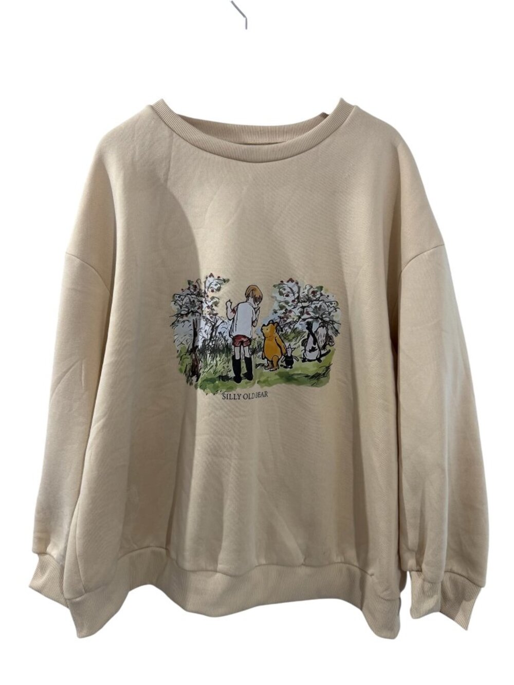 Silly Old Bear Cream Storybook Graphic Crewneck Sweatshirt Tagged 4XL